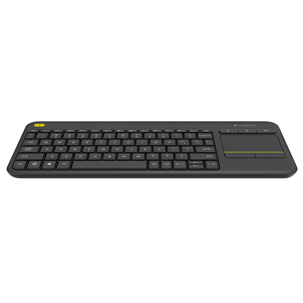 Bàn phím không dây Logitech K400 Plus - có touchpad để kết nối PC đến TV, nút Media tùy chỉnh, phù hợp Laptop/ TV/ Tablets - Màu